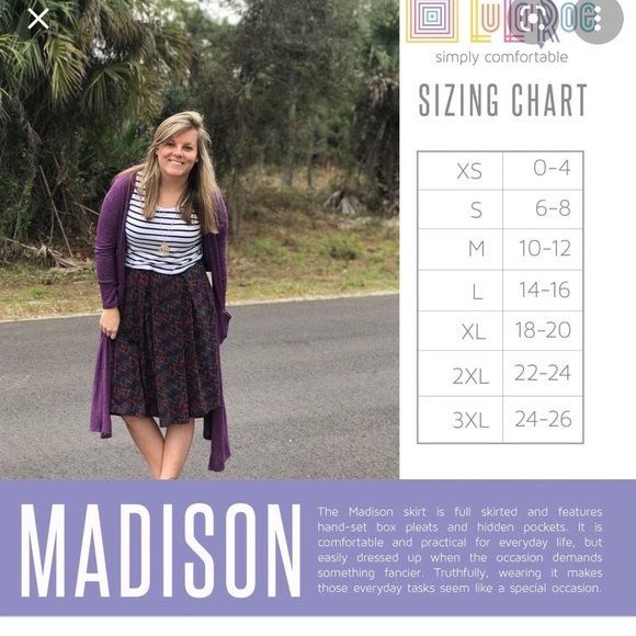 Lularoe Madison skirt size L - Picture 4 of 4